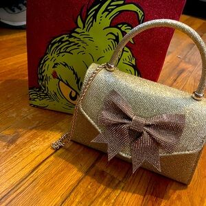 BRAND NEW GOLDEN BOW HANDBAG
